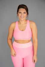 Load image into Gallery viewer, Move To The Beat Pink Sports Bra FINAL SALE