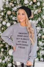Load image into Gallery viewer, Winter Favorites Heather Grey Graphic Sweatshirt