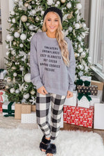 Load image into Gallery viewer, Winter Favorites Heather Grey Graphic Sweatshirt