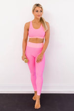Load image into Gallery viewer, Move To The Beat Pink Leggings FINAL SALE