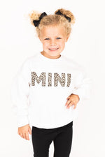 Load image into Gallery viewer, Mini Animal Print Kids Sweatshirt White