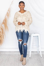 Load image into Gallery viewer, Embrace My Heart Beige Animal Print Sweater
