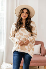Load image into Gallery viewer, Call To You Taupe Animal Print Sweater
