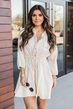 Load image into Gallery viewer, What I Like About You Shirt Dress Taupe
