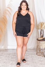 Load image into Gallery viewer, Uptown Girl Romper Black
