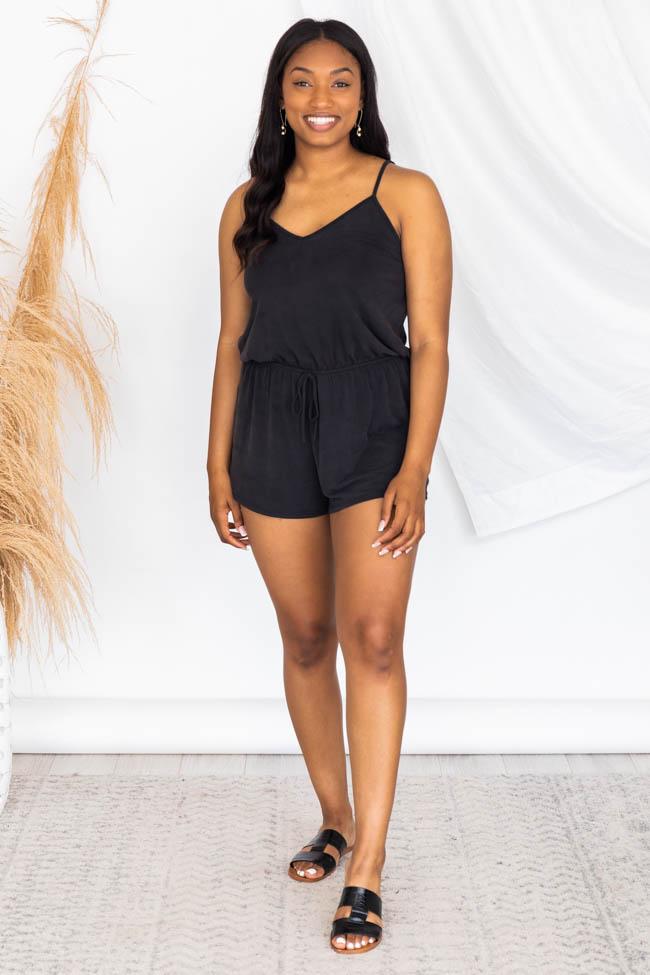 Uptown Girl Romper Black