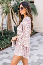 Load image into Gallery viewer, Trusting In You Dotted Romper Taupe
