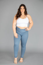 Load image into Gallery viewer, Back At It Again Solid Blue Leggings
