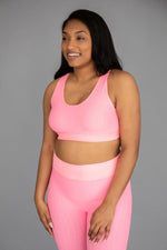 Load image into Gallery viewer, Move To The Beat Pink Sports Bra FINAL SALE
