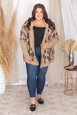 Load image into Gallery viewer, Caught Your Gaze Animal Print Brown Cardigan
