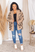 Load image into Gallery viewer, Caught Your Gaze Animal Print Brown Cardigan
