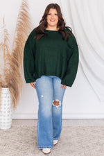 Load image into Gallery viewer, Cozy Up Pocket Green Sweater
