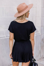 Load image into Gallery viewer, Anything You Need Black Romper

