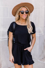 Load image into Gallery viewer, Anything You Need Black Romper
