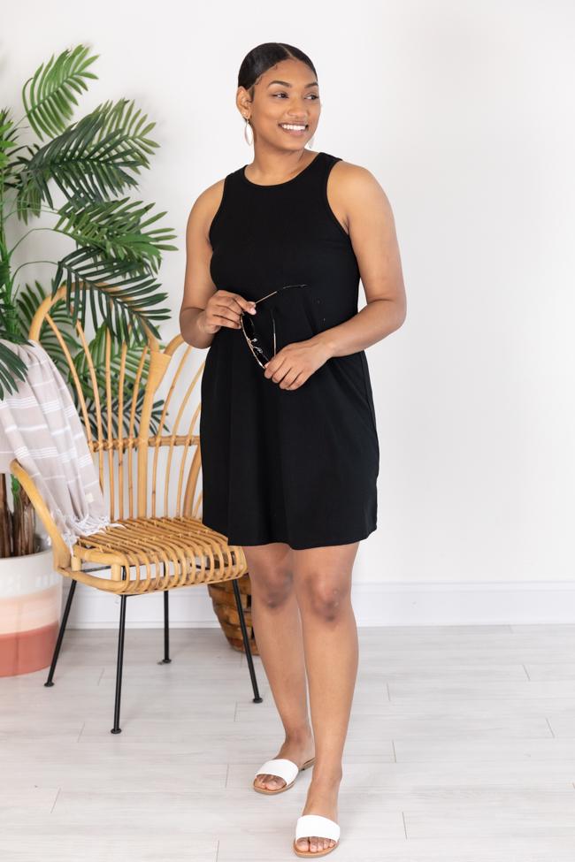 Unbreakable Love Ribbed Tank Black Dress