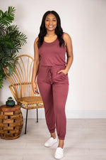 Load image into Gallery viewer, Let&#39;s Be Happy Brick Jumpsuit
