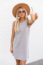 Load image into Gallery viewer, Next Best Years Tank Grey Dress
