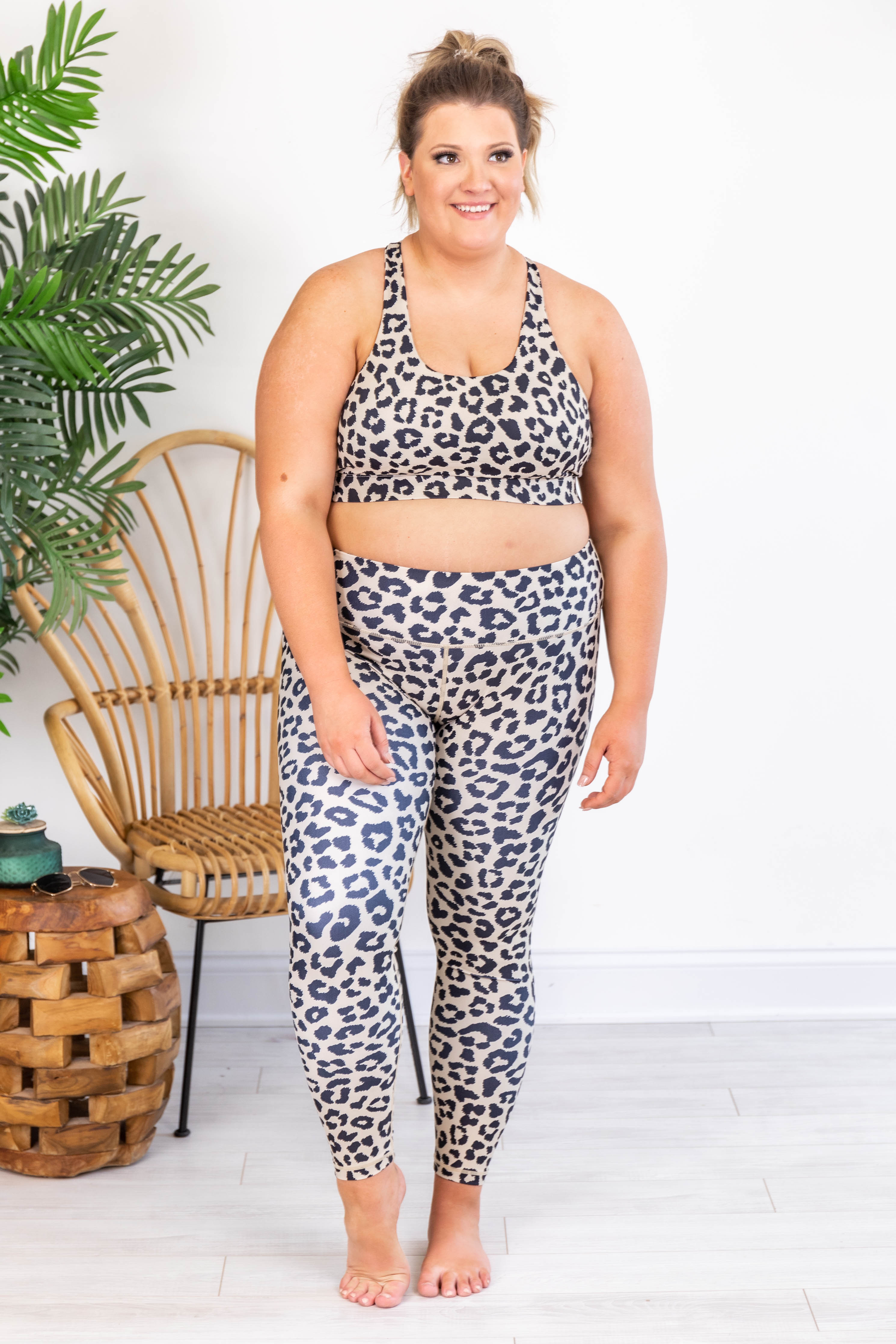 Running After You Animal Print Tan Leggings FINAL SALE