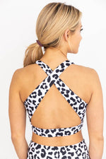 Load image into Gallery viewer, Running After You Animal Print White Sports Bra FINAL SALE

