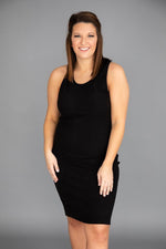Load image into Gallery viewer, Magical at Midnight Midi Black Ribbed Tank Dress
