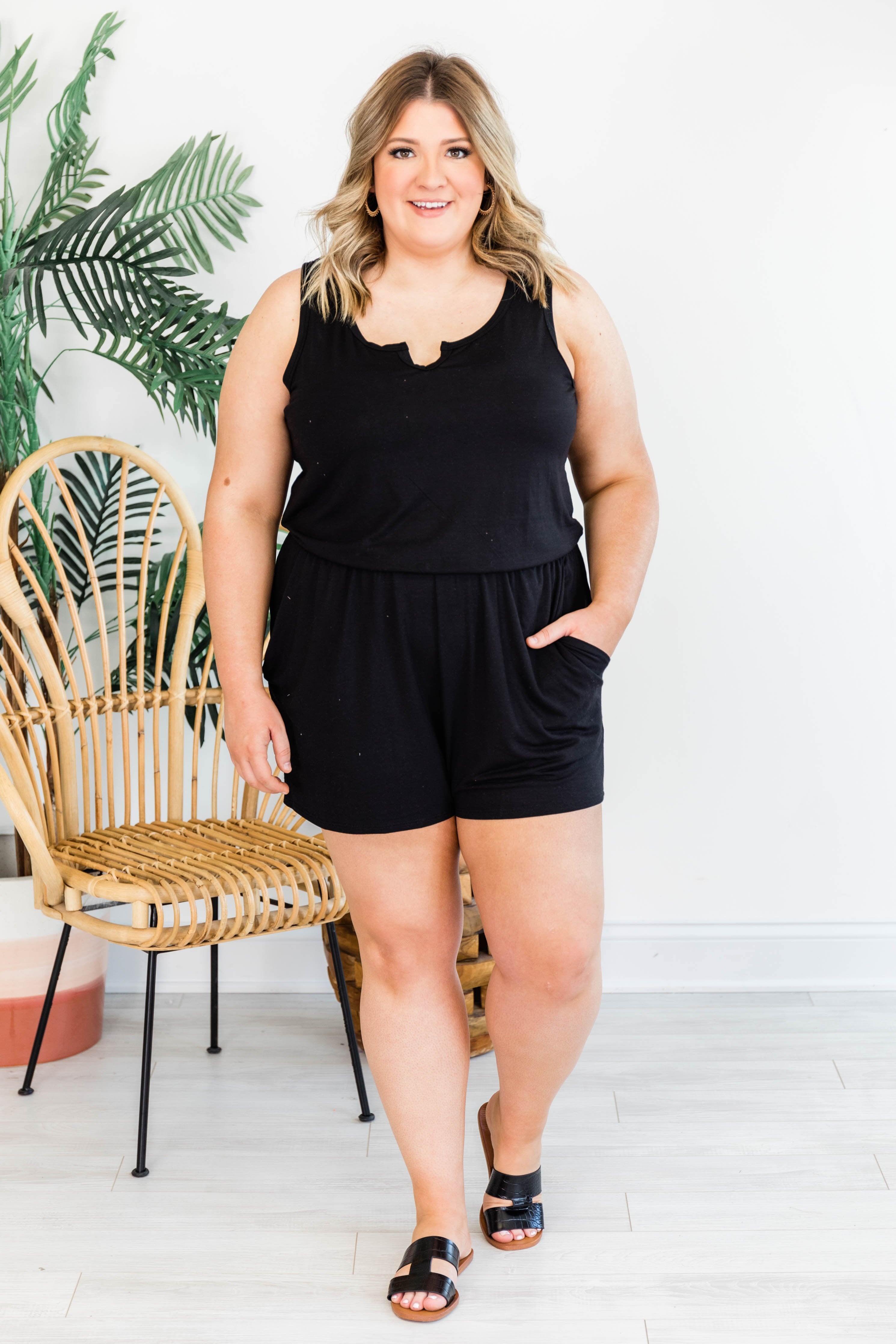 Ready For The Weekend Black Romper