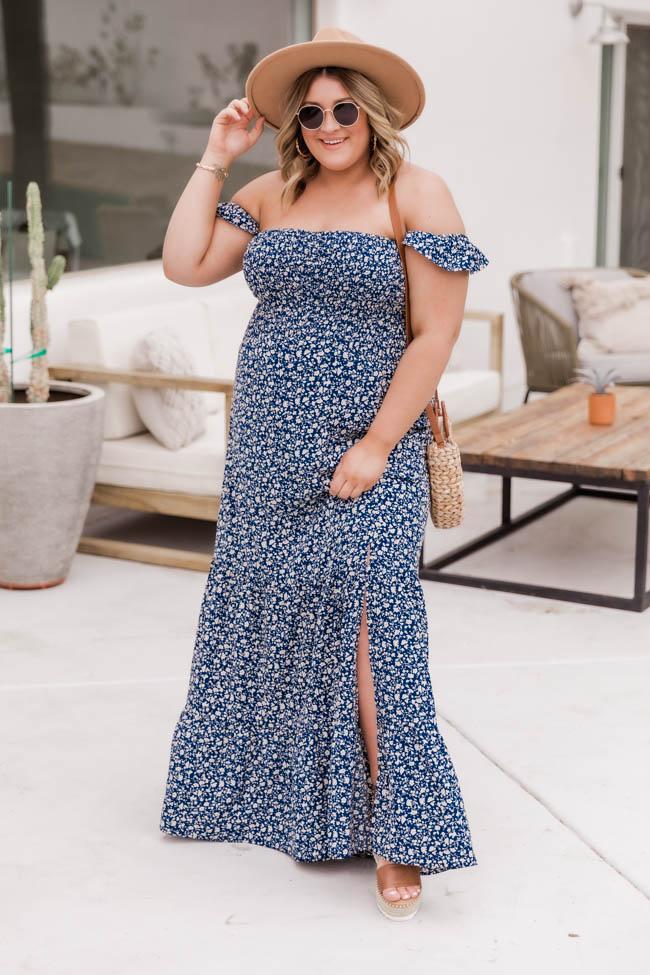 Lovely Afternoon Navy Maxi Dress