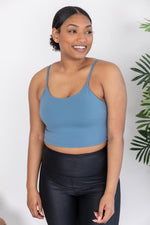 Load image into Gallery viewer, Let&#39;s Seize The Day Blue Bra Top
