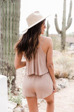 Load image into Gallery viewer, Forgetting The Past Ribbed Mocha Romper

