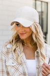 Beautiful Memory Beige Corduroy Baseball Hat