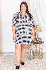 Load image into Gallery viewer, Infinite Ideas Black Plaid Dress
