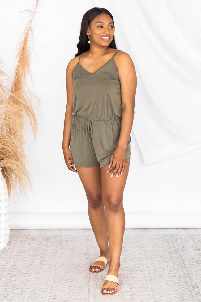 Uptown Girl Green Romper