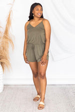Load image into Gallery viewer, Uptown Girl Green Romper
