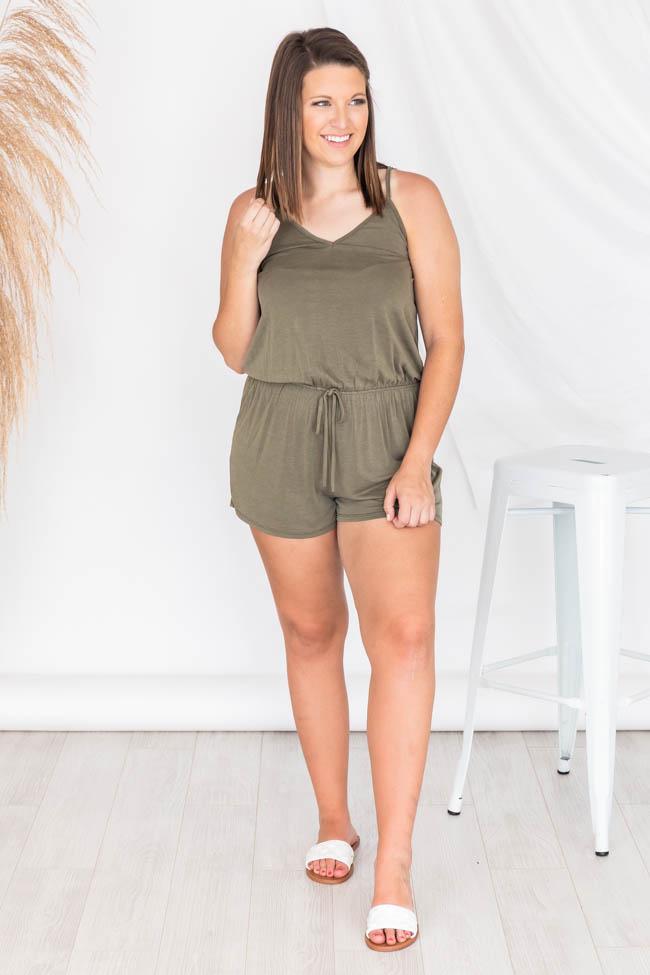 Uptown Girl Green Romper