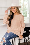 Cozy Up Taupe Pocket Sweater