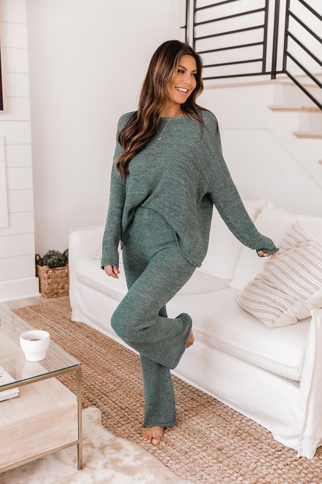 Wonder Often Green Knit Lounge Pants
