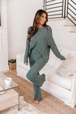 Load image into Gallery viewer, Wonder Often Green Knit Lounge Pants
