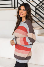Load image into Gallery viewer, Almost There Multi Striped Sweater
