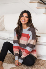 Load image into Gallery viewer, Almost There Multi Striped Sweater
