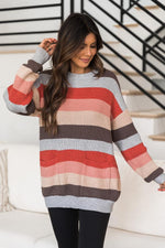 Load image into Gallery viewer, Almost There Multi Striped Sweater

