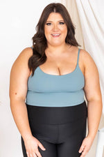 Load image into Gallery viewer, Let&#39;s Seize The Day Dusty Blue Bra Top
