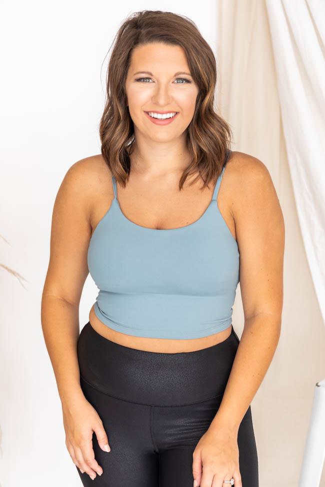 Let's Seize The Day Dusty Blue Bra Top