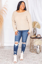 Load image into Gallery viewer, City Streetlights Oatmeal Boat Neck Sweater
