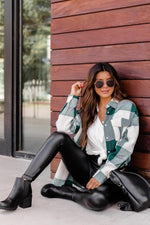 Load image into Gallery viewer, Dreaming Again Green Plaid Blouse
