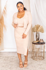 Load image into Gallery viewer, Day to Night Beige Ribbed Cardigan
