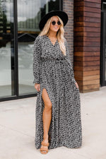 Load image into Gallery viewer, Stealing the Night Black Floral Maxi Dress
