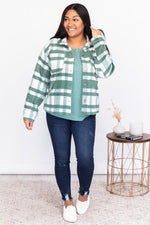 Load image into Gallery viewer, Explore With Me Green Plaid Jacket
