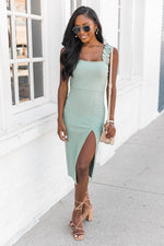 Load image into Gallery viewer, Alone Tonight Olive Ruffle Sleeve Midi Dress
