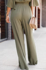 Load image into Gallery viewer, Phone Call Away Green Wide Leg Pants
