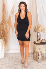 Load image into Gallery viewer, Grand Occasion Black Cross Back Mini Dress
