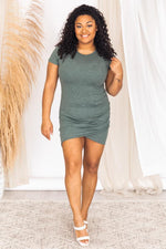 Load image into Gallery viewer, Give Me A Little Time Olive Dress
